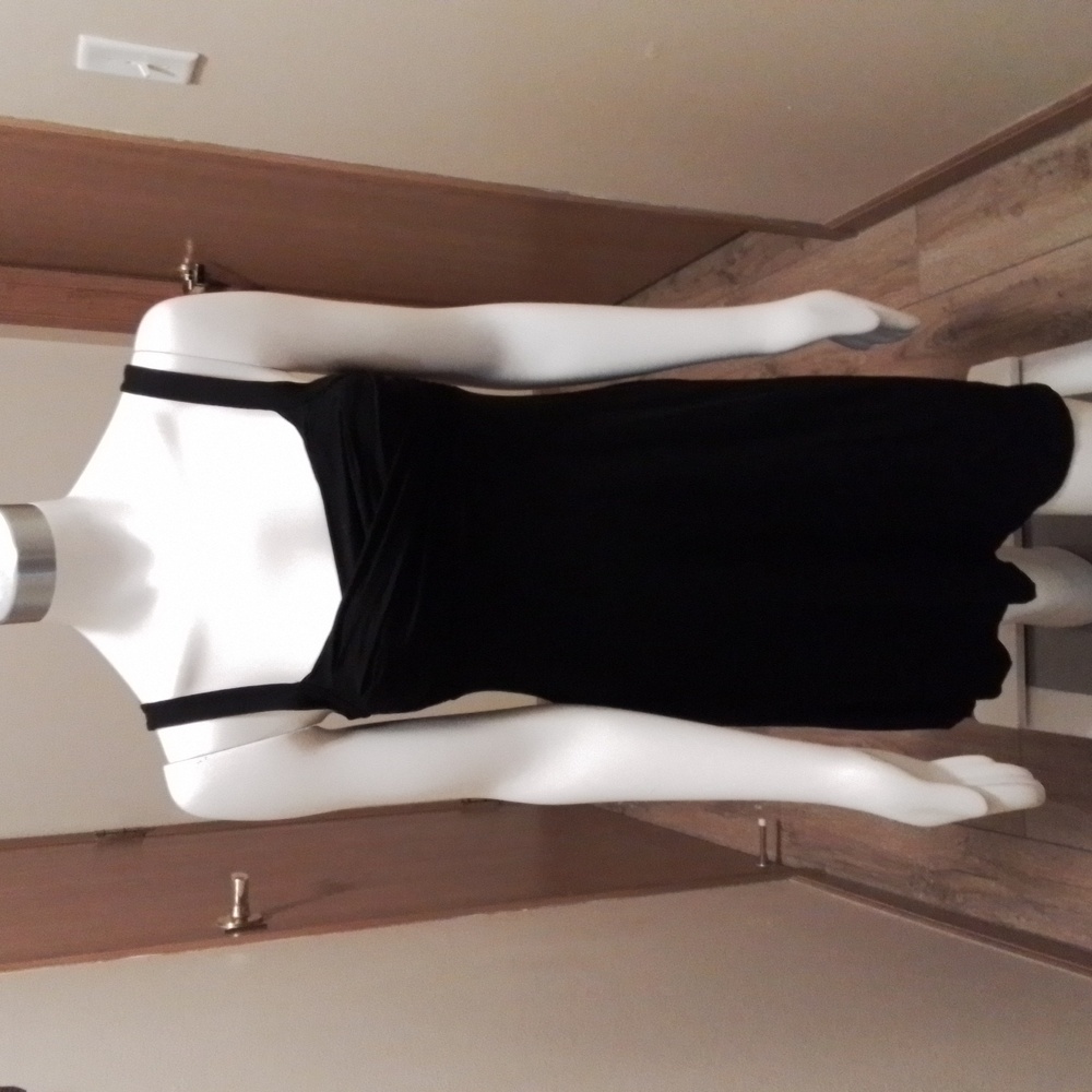 BCBGMAXAZRIA Black rayon tank sundress,  size S. - Picture 3 of 8